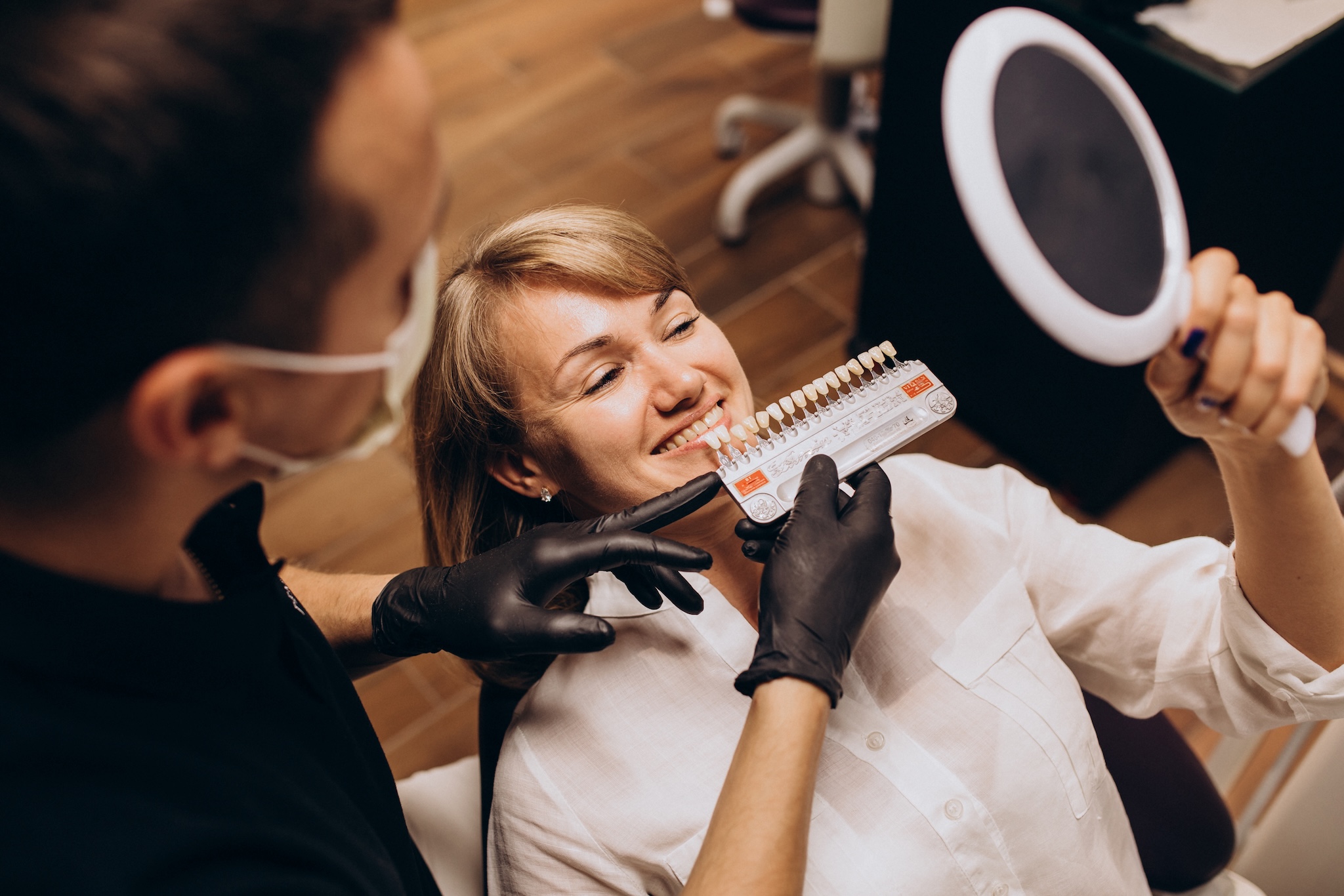 Woman patient visiting dentist